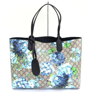 Gucci GG Blooms Supreme Floral Reversible Tote Bag Shoulder Release Leather